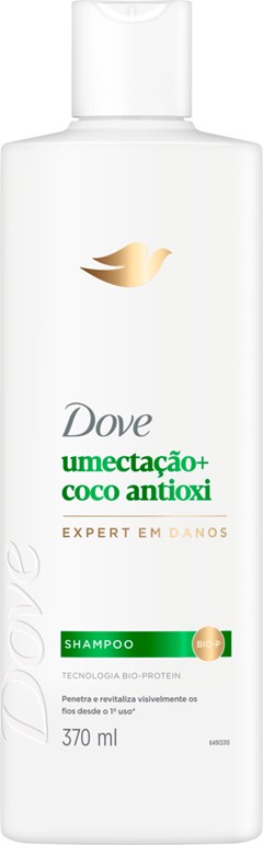 SHAMPOO DOVE 370ML UMECTAÇÃO + COCO ANTIOXI