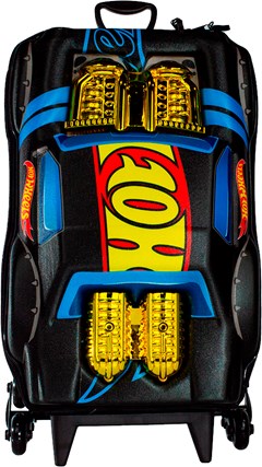 MOCHILA C RODA MAXTOY HOTWHEELS NIGHT PT