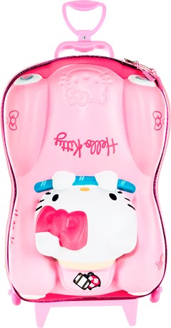 MOCHILA C RODA MAXTOY HELLO KITY CARRO