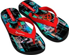 SANDÁLIA IPANEMA KIDS PRETO/VERMELHO 29/30