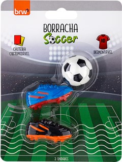 BORRACHA ESC BRW CHUTEIRA/BOLA SORTIDO
