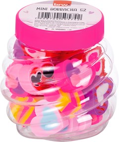 BORRACHA ESC BRW CORACAO MINI SORTIDO