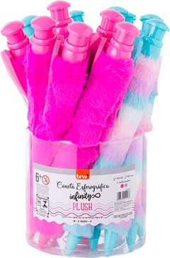 CANETA BRW GIGANTE 1.0 PELUCIA SORT AZUL