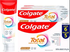 CREME DENTAL COLGATE TOTAL 90G ORIGINAL MINT LEVE 6 PAGUE 5