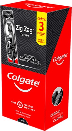 ESCOVA DENTAL COLGATE ZIG ZAG CARVÃO LEVE 12 PAGUE 9