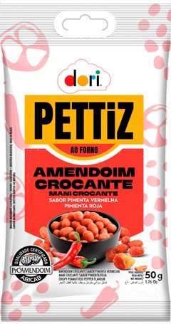 AMENDOIM PETTIZ 50G CROCANTE PIMENTA VERMELHA