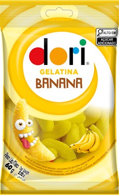 BALA GELATINA DORI 60G BANANA