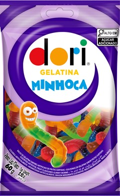 BALA GELATINA DORI 60G MINHOCA