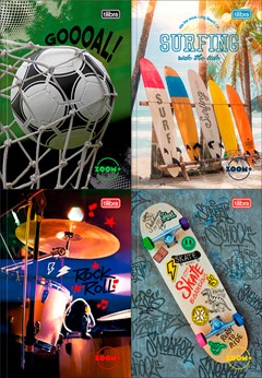 CADERNO CAPA DURA COSTURADO 1/4 TILIB ZOOM+ MASC 96F