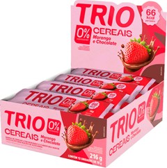 BARRA DE CEREAL TRÍO 18G MORANGO E CHOCOLATE - ZERO AÇÚCARES