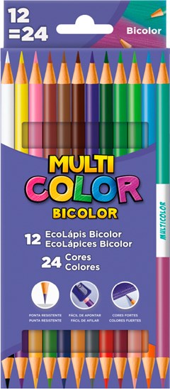 LAPIS COR 24 COR F.C MULTICOR 12 LAPIS BICOLOR