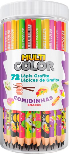 LAPIS GRAFITE MULTICOLOR COMIDINHAS