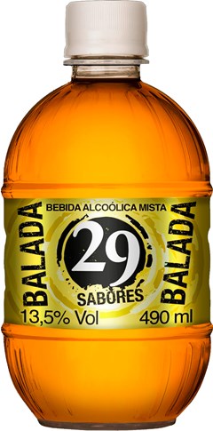 BEBIDA AGUARDENTE 29 490ML SABOR BALADA PET