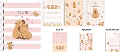 CADERNO CAPA DURA UNIVERSITARIO SÃO DOMINGOS CUPYCUTIES 10 MATERIAS 160 FOLHAS