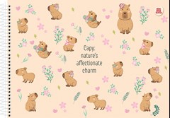 CADERNO CARTOGRAFIA CAPA DURA SÃO DOMINGOS ESPIRAL CAPYCUTIES 60 FOLHAS