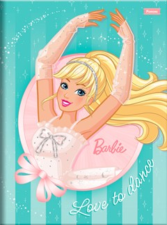 CADERNO CAPA DURA COSTURADO UNIVERSITÁRIO FORONI BARBIE DREAMTOPIA 80 FOLHAS