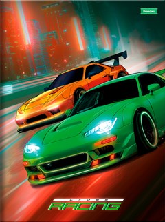 CADERNO CAPA DURA COSTURADO UNIVERSITÁRIO FORONICROSS RACING 80 FOLHAS