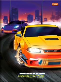 CADERNO CAPA DURA COSTURADO UNIVERSITÁRIO FORONICROSS RACING 80 FOLHAS