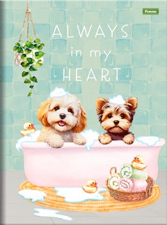 CADERNO CAPA DURA COSTURADO UNIVERSITÁRIO FORONI FURFRIENDS 80 FOLHAS