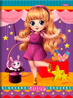 CADERNO CAPA DURA COSTURADO UNIVERSITÁRIO FORONI JUDY 80 FOLHAS