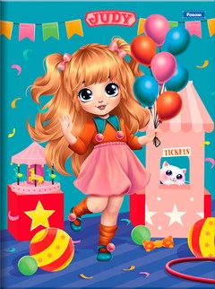 CADERNO CAPA DURA COSTURADO UNIVERSITÁRIO FORONI JUDY 80 FOLHAS