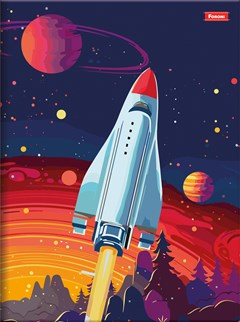 CADERNO CAPA DURA COSTURADO UNIVERSITÁRIO FORONI SPACEFLY 80 FOLHAS
