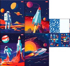 CADERNO CAPA DURA COSTURADO UNIVERSITÁRIO FORONI SPACEFLY 80 FOLHAS