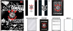 CADERNO CAPA DURA UNIVERSITÁRIO FORONI CORINTHIANS 15 MATÉRIAS 240 FOLHAS