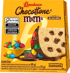 PANETTONE BAUDUCCO MINI 80G CHOCOLATE M&M