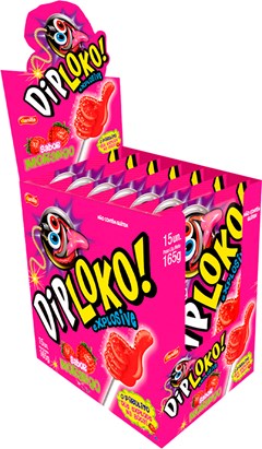 PIRULITO DIPLOKO 11G BOOOM  MORANGO EXPLOSIVO