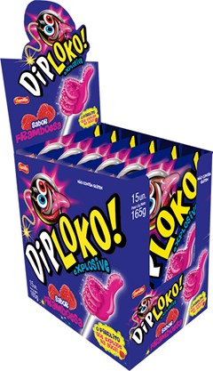 PIRULITO DIPLOKO 11G BOOOM  MORANGO EXPLOSIVO