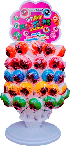 PIRULITO DIPLOKO 15G LOLLIPOP MONSTERS SORTIDOS