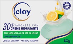 SABONETE CLOY 80G CREME HIDRATANTE GINGER & LEMON ANTIBAC