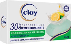 SABONETE CLOY 80G CREME HIDRATANTE GINGER & LEMON ANTIBAC