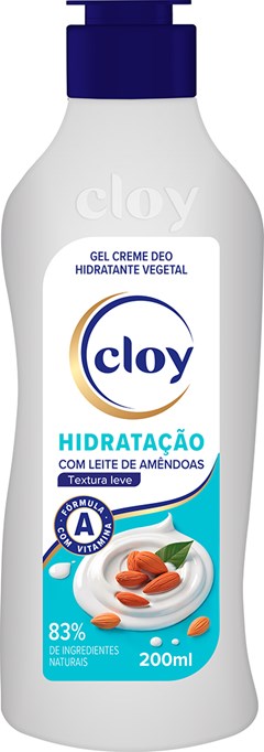 LOÇÃO HIDRATANTE CLOY 200ML VITAMINA A AMÊNDOA