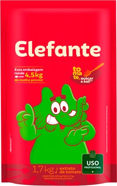 EXTRATO TOMATE ELEFANTE 1,7KG SACHE