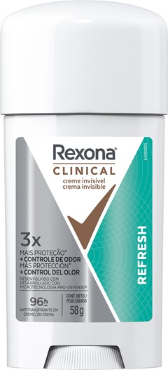 DESODORANTE CREME REXONA 58G CLINICAL MASCULINO INTENSE FRESH