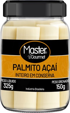 PALMITO AÇAI MASTER GOURMET INTEIRO 150G VIDRO