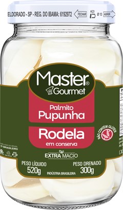 PALMITO PUPUNHA MASTER GOURMET RODELA 300G VIDRO