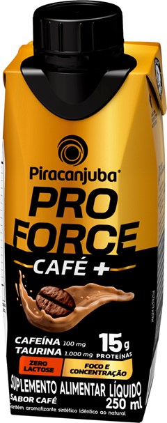 SUPLEMENTO ALIMENTAR PIRACANJUBA PROFORCE 15G PROTEINA 250ML SEM LACTOSE CAFÉ