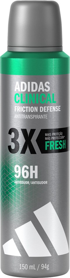 DESODORANTE AEROSOL ADIDAS 150ML MASCULINO ANT CLINICAL FRESH