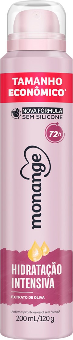 DESODORANTE AEROSOL MONANGE 200ML ANT HIDRATAÇÃO INTENSIVA