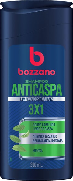 SHAMPOO BOZZANO 200ML ANTICASPA 3X1