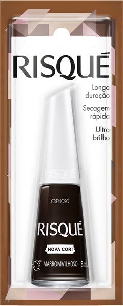 ESMALTE RISQUE BLISTER CREMOSO  MARRON MARAVILHOSO