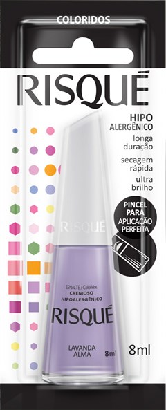ESMALTE RISQUE BLISTER CREMOSO LAVANDA ALMA