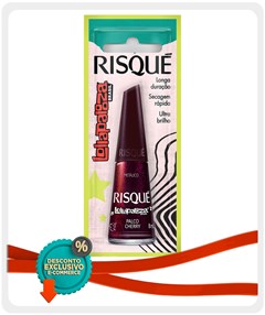 ESMALTE RISQUE BLISTER METALICO LOLLAPALOOZA PALCO CHERRY
