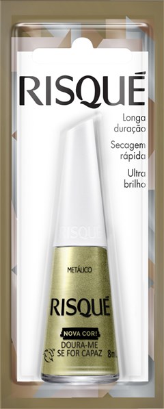 ESMALTE RISQUE BLISTER METALICO DOURADO SE FOR CAPAZ