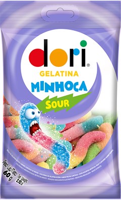 BALA GELATINA DORI 60G MINHOCA ACIDA