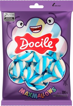 MARSHMALLOW DOCILE 220G TWIST AZUL E BRANCO
