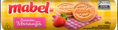 BISC MABEL RECHEADOS 120G MORANGO